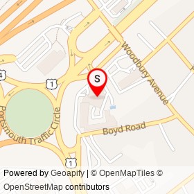 Roundabout Diner on US 1 Bypass, Portsmouth New Hampshire - location map