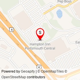 Hampton Inn Portsmouth Central on Durgin Lane, Portsmouth New Hampshire - location map