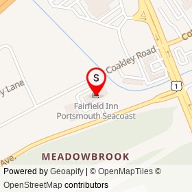 Fairfield Inn Portsmouth Seacoast on Coakley Road, Portsmouth New Hampshire - location map