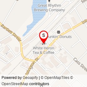 White Heron Tea & Coffee on Islington Street, Portsmouth New Hampshire - location map