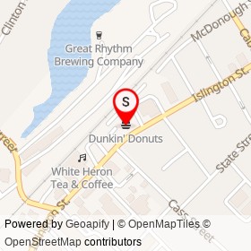 Dunkin' Donuts on Islington Street, Portsmouth New Hampshire - location map