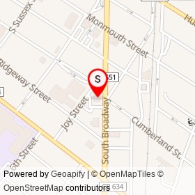 TD Bank on Joy Street, Gloucester City New Jersey - location map