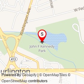 John F Kennedy Park on , Burlington City New Jersey - location map