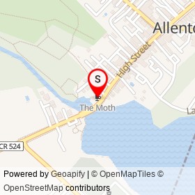 The Moth on High Street, Allentown New Jersey - location map
