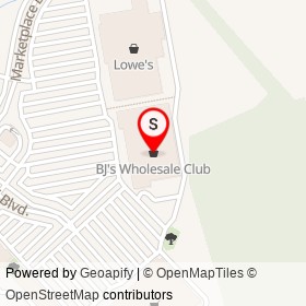 BJ's Wholesale Club on Spirit of 76 Boulevard, Hamilton Township New Jersey - location map