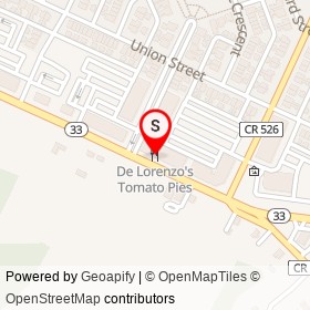 De Lorenzo's Tomato Pies on NJ 33,  New Jersey - location map