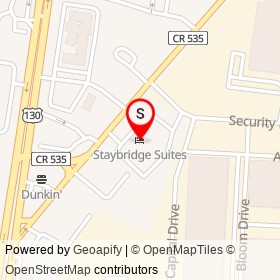 Staybridge Suites on South River Road, Cranbury New Jersey - location map