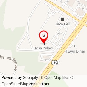 Dosa Palace on US 130,  New Jersey - location map