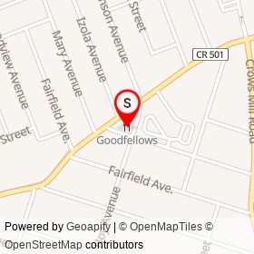 Goodfellows on King George's Post Road, Woodbridge New Jersey - location map