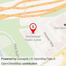 Homestead Studio Suites on Hoover Way, Woodbridge New Jersey - location map
