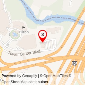 Holiday Inn Express & Suites on Tower Center Boulevard, East Brunswick Township New Jersey - location map