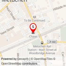 Chase on Main Street, Metuchen New Jersey - location map