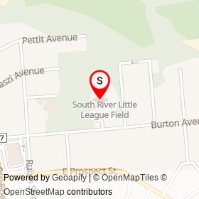 South River Little League Field on , South River New Jersey - location map