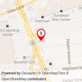Moe's Southwest Grill on Wilmot Street, East Brunswick Township New Jersey - location map