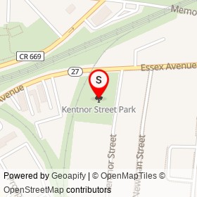 Kentnor Street Park on , Metuchen New Jersey - location map