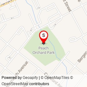 Peach Orchard Park on , Linden New Jersey - location map