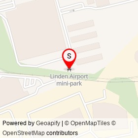 Linden Airport mini-park on Wildcat Way, Linden New Jersey - location map