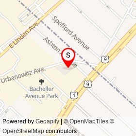 Bayway Lumber on Ashton Avenue, Linden New Jersey - location map