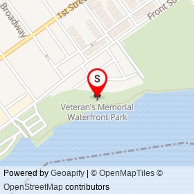 Veteran's Memorial Waterfront Park on , Elizabeth New Jersey - location map