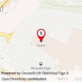 Sears on Woodbridge Center Drive, Woodbridge New Jersey - location map