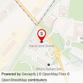 Hand and Stone on Green Street, Woodbridge New Jersey - location map