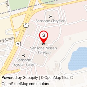 Sansone Nissan (Service) on US 1;US 9,  New Jersey - location map