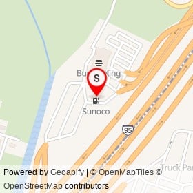 Sunoco on Thomas Edison Service Area, Woodbridge New Jersey - location map