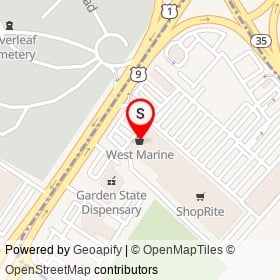 West Marine on US 1;US 9, Woodbridge New Jersey - location map