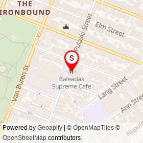 Baleadas Supreme Cafe on Pulaski Street, Newark New Jersey - location map