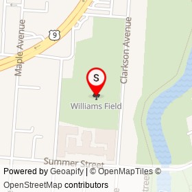 Williams Field on , Elizabeth New Jersey - location map