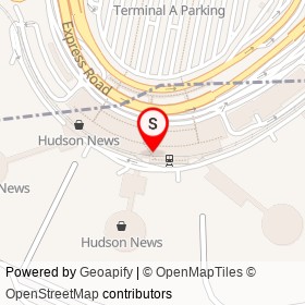 Hudson Booksellers on Terminal A Departing Flights, Elizabeth New Jersey - location map