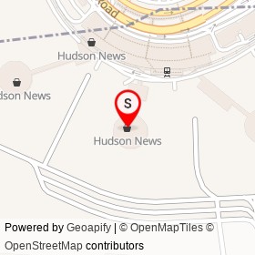 Hudson News on Terminal A Departing Flights, Elizabeth New Jersey - location map