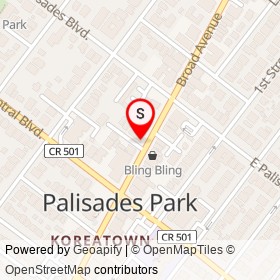Palisades Park Bakery on Bellview Place, Palisades Park New Jersey - location map