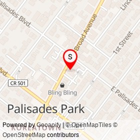 Eagle on Broad Avenue, Palisades Park New Jersey - location map