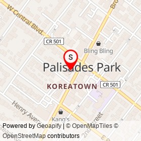 Police Department on Broad Avenue, Palisades Park New Jersey - location map
