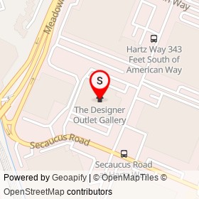 The Designer Outlet Gallery on Hartz Way, Secaucus New Jersey - location map