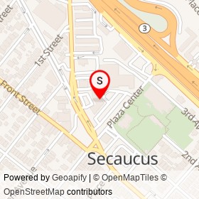 Plaza Pizza on Plaza Center, Secaucus New Jersey - location map