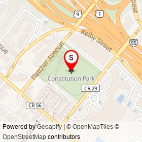 Constitution Park on , Fort Lee New Jersey - location map