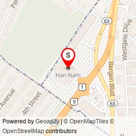 Han Nam on Oakdene Avenue, Fort Lee New Jersey - location map