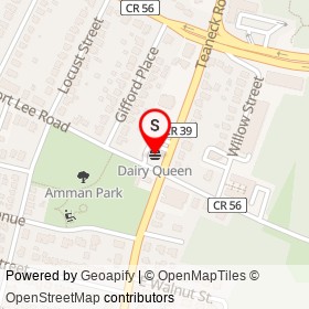Dairy Queen on Fort Lee Road, Teaneck Township New Jersey - location map