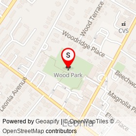 Wood Park on , Leonia New Jersey - location map