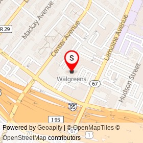 Walgreens on Bridge Plaza North, Fort Lee New Jersey - location map