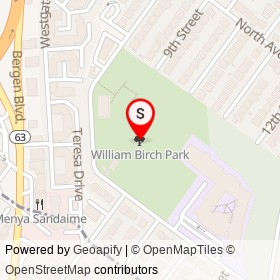 William Birch Park on , Fort Lee New Jersey - location map