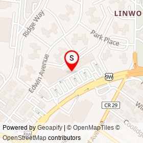 Linwood Pizza on US 9W, Fort Lee New Jersey - location map