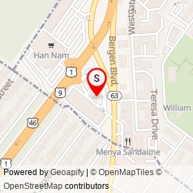 Wendy's on Bergen Boulevard, Fort Lee New Jersey - location map