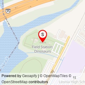 Field Station: Dinosaurs on Overpeck Park Driveway, Leonia New Jersey - location map