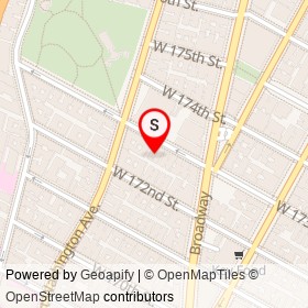 Bargain Car Lease on West 173rd Street, New York New York - location map