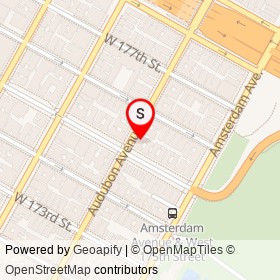The Heights Bar and Restaurant on Audubon Avenue, New York New York - location map