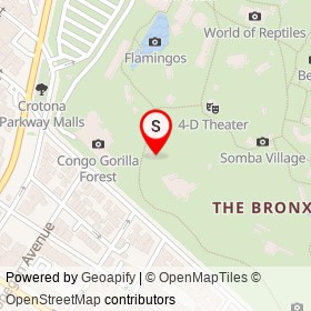 African Wild Dogs on Bronx Park South, New York New York - location map