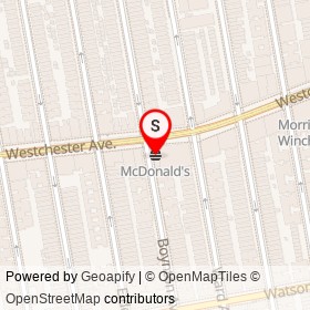 McDonald's on Westchester Avenue, New York New York - location map